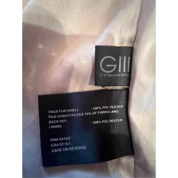 Kenneth Cole Faux Fur Beige Jacket S (A) - Picture 11 of 14